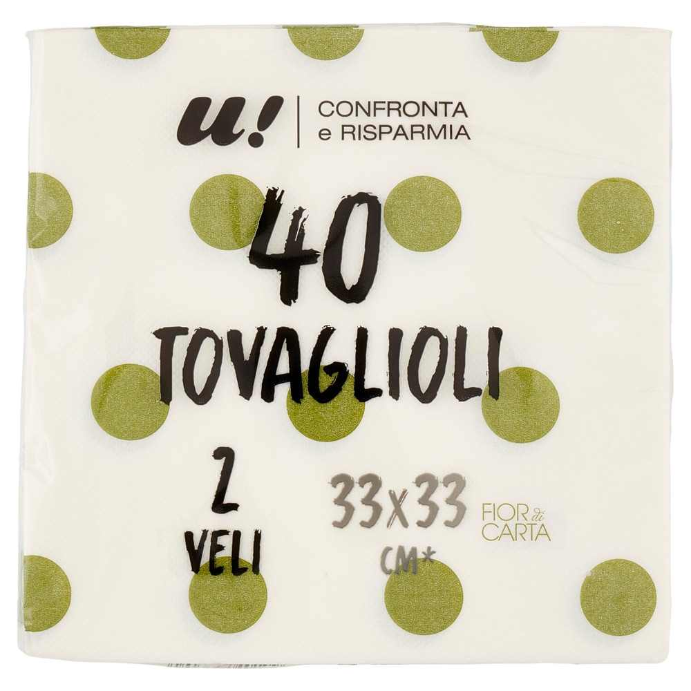 40 Tovaglioli 2 Veli U! Confronta e Risparmia